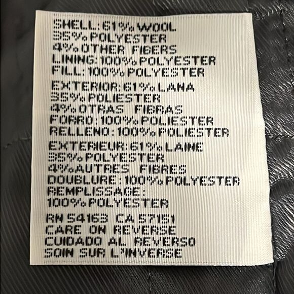 Kenneth Cole New York Maroon Wool Blend‎ Double Breasted Pea Coat Size M - Picture 15 of 16